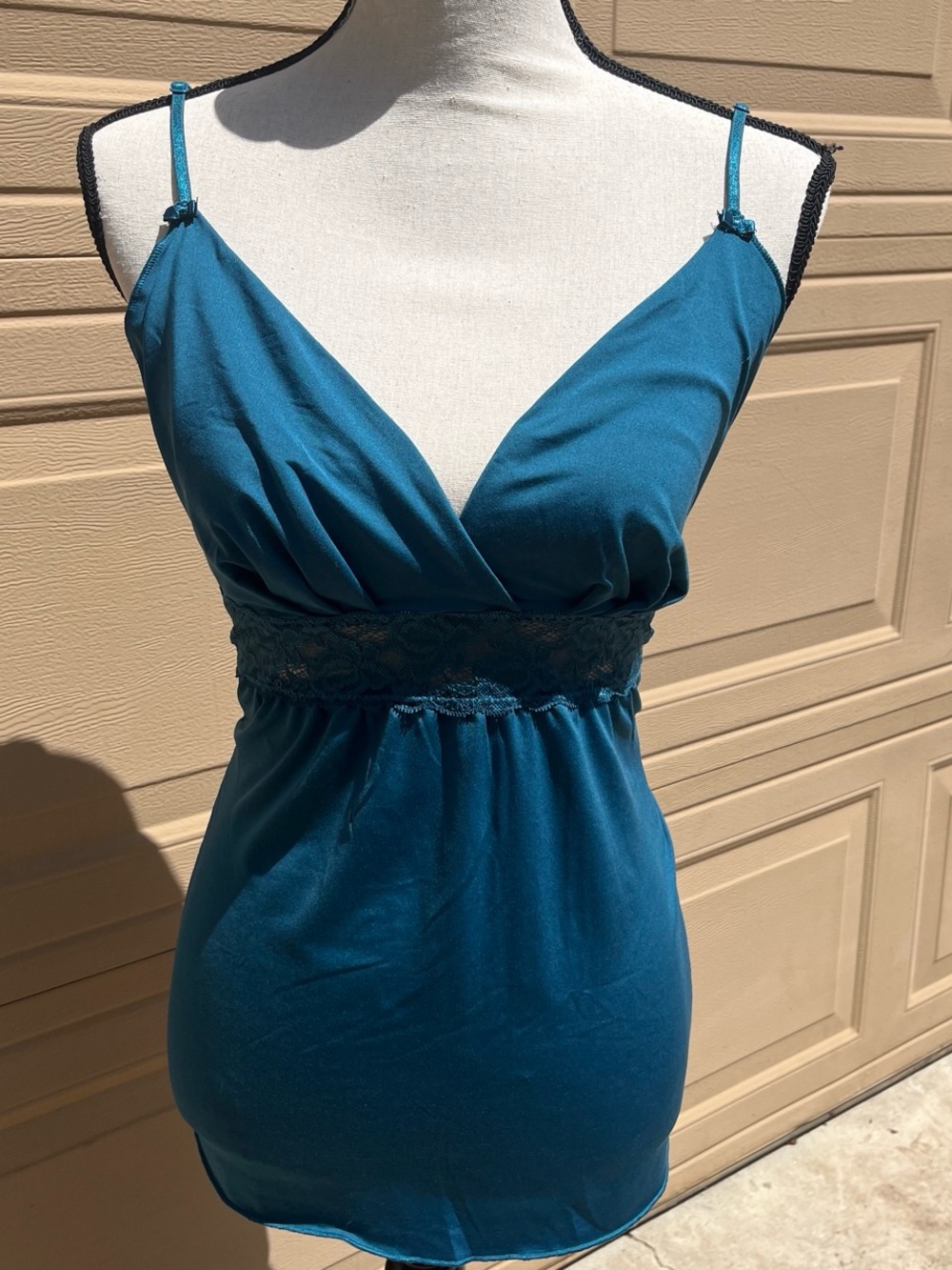 Apt. 9 Teal Lace-Trim Adjustable Strap Camisole